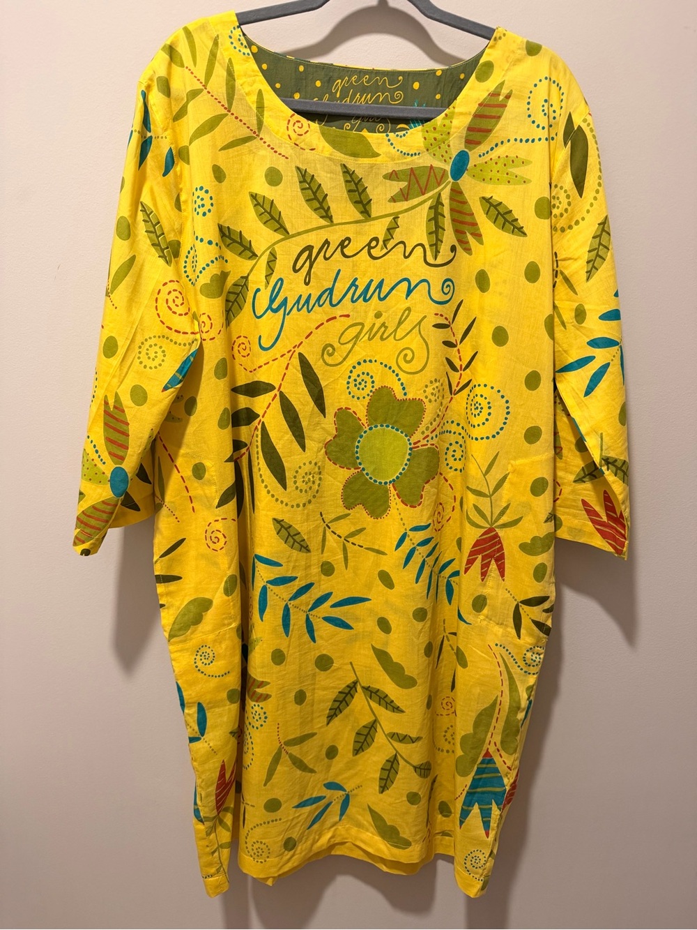 Gudrun Sjoden Yellow Silk Cotton dress size L